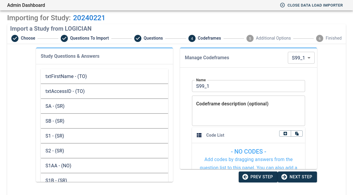 Add Codeframe defaults